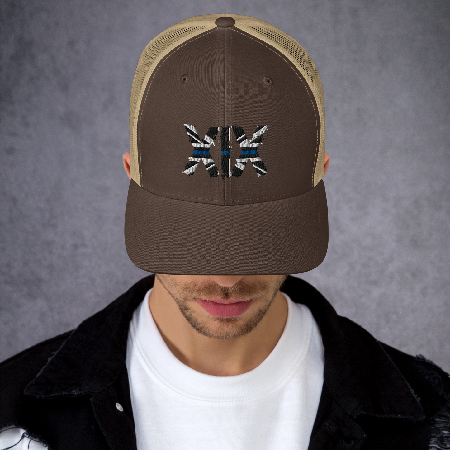 XIX (19) Thin Blue Line Trucker Cap