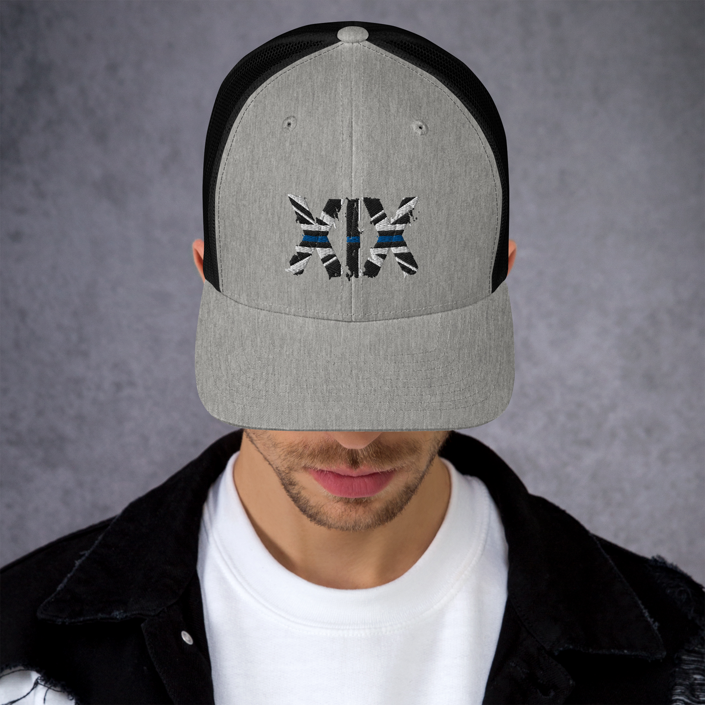 XIX (19) Thin Blue Line Trucker Cap