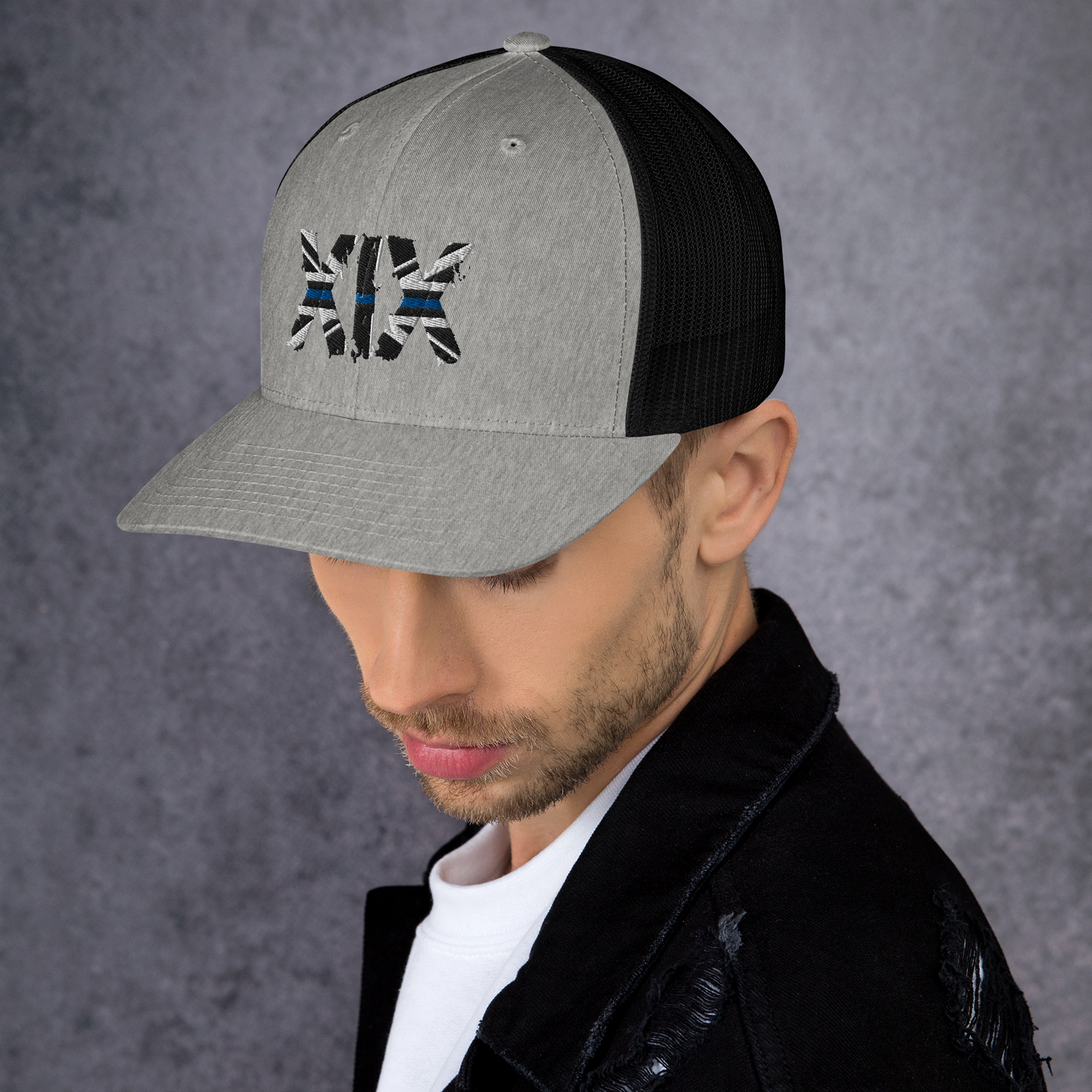 XIX (19) Thin Blue Line Trucker Cap