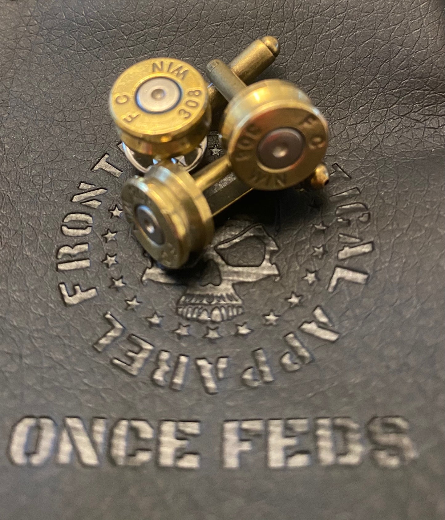 .308 'Once Feds' Cufflinks - BRASS