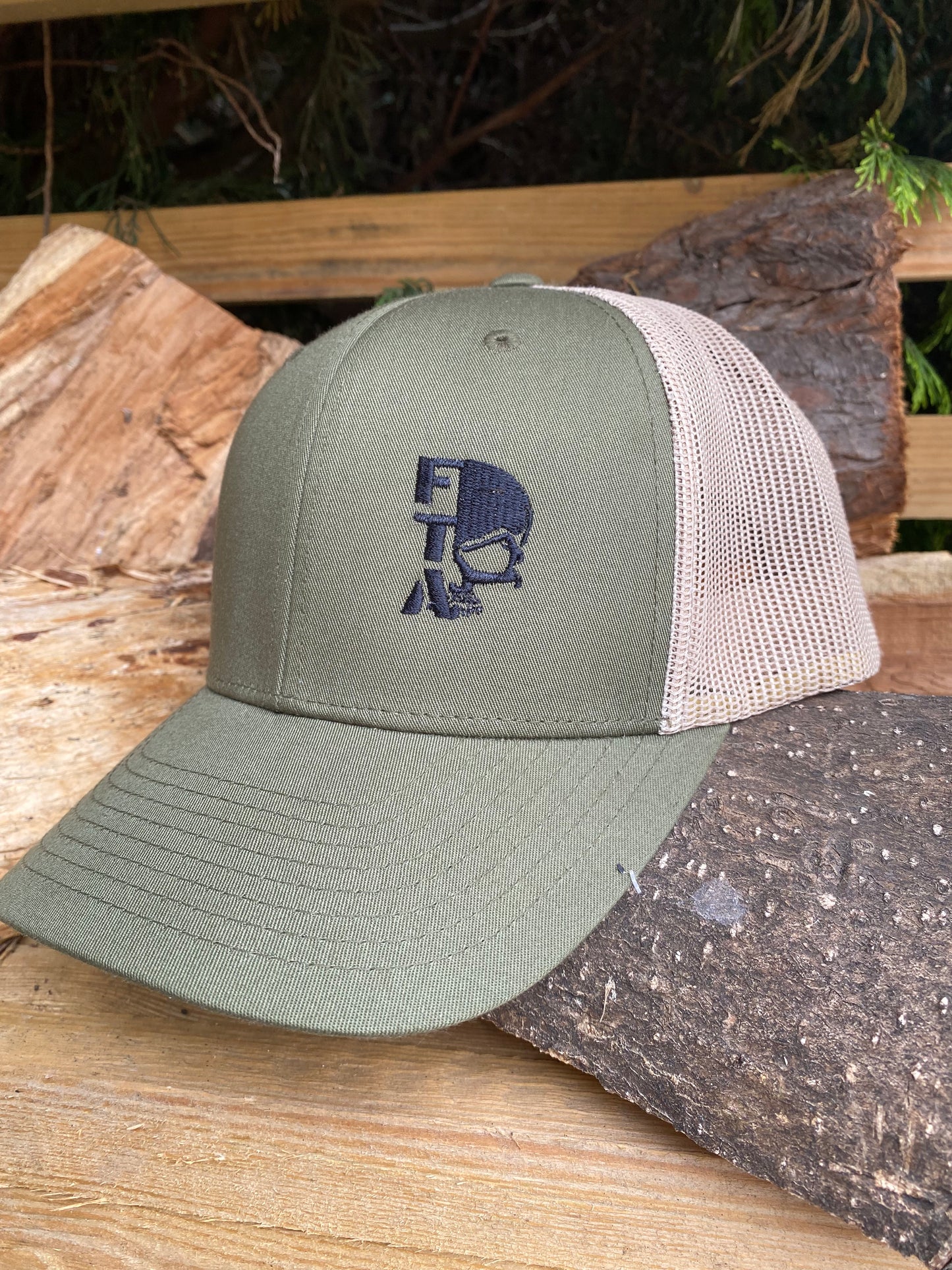 Khaki / Moss Snapback Trucker Cap