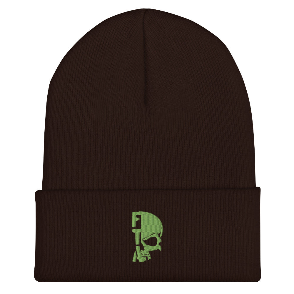 Green Skull Beanie