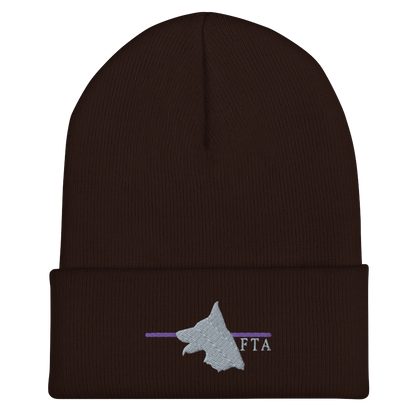 K9 Thin Purple Line Beanie