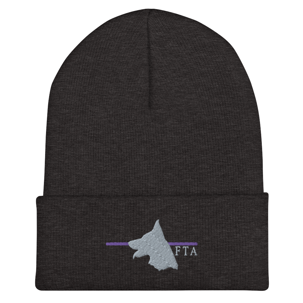 K9 Thin Purple Line Beanie