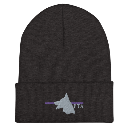 K9 Thin Purple Line Beanie