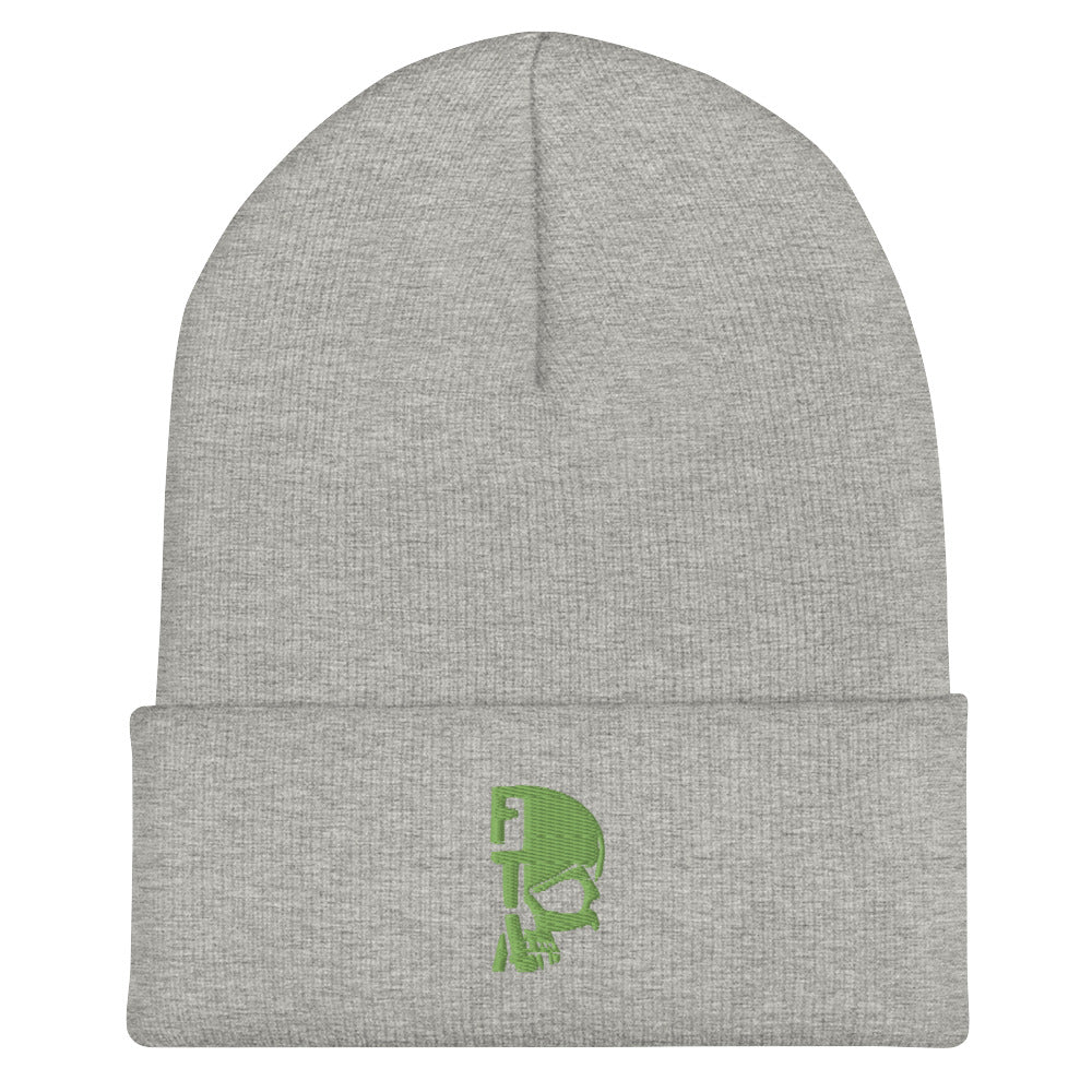 Green Skull Beanie