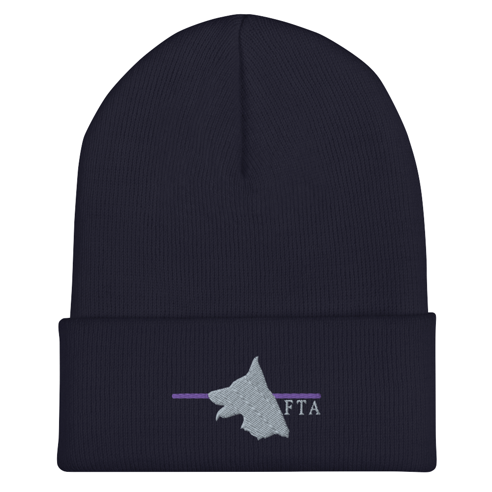 K9 Thin Purple Line Beanie