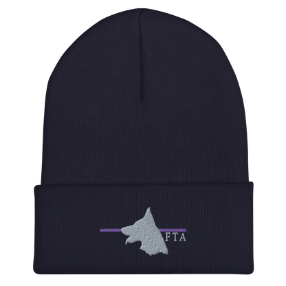 K9 Thin Purple Line Beanie