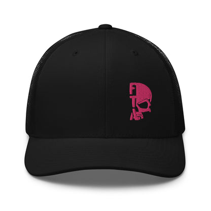 Pink Skull Trucker Cap