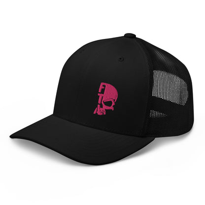 Pink Skull Trucker Cap