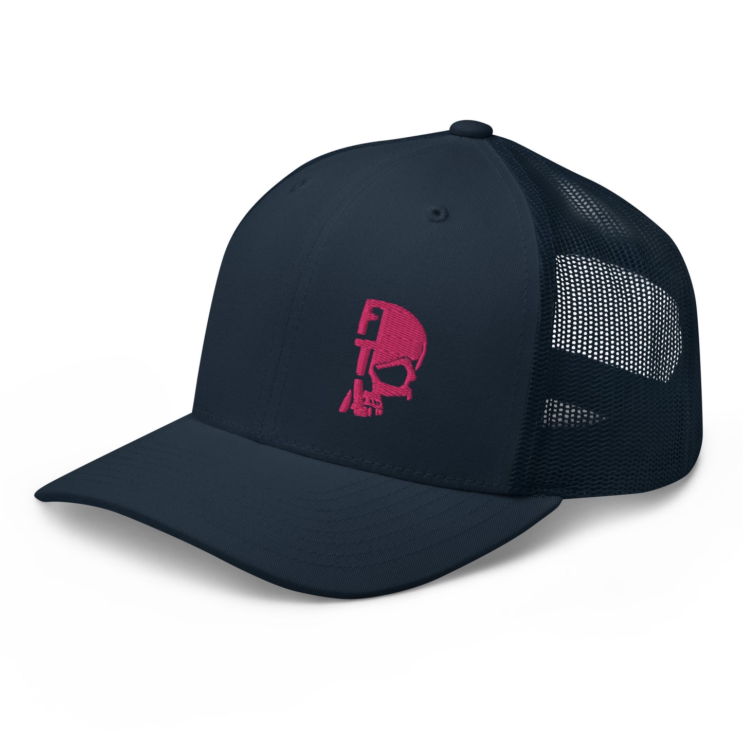 Pink Skull Trucker Cap