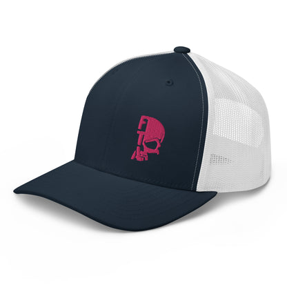 Pink Skull Trucker Cap