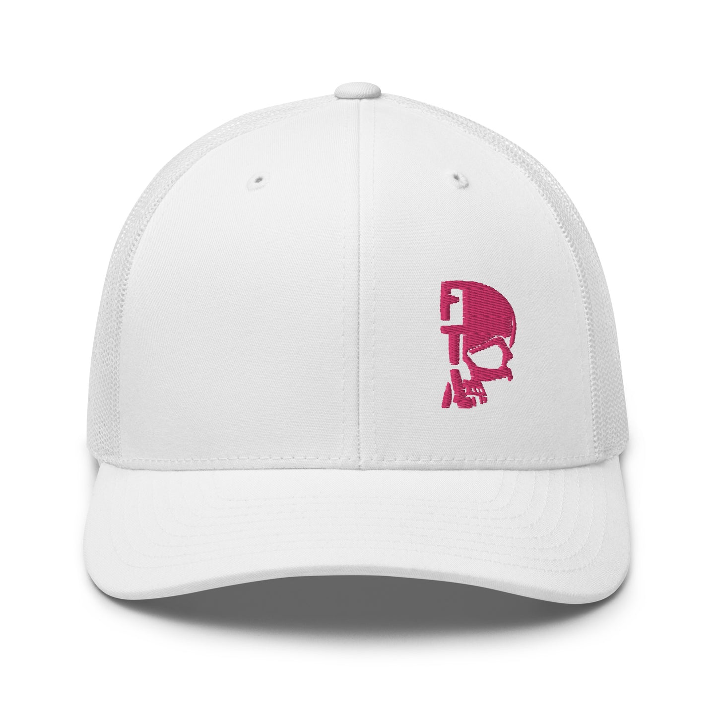 Pink Skull Trucker Cap