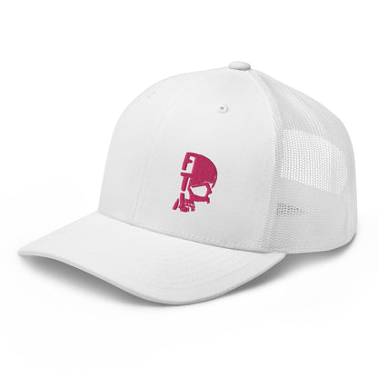 Pink Skull Trucker Cap