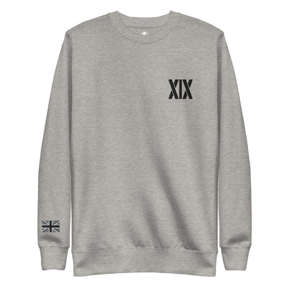 XIX (19) Embroidered Premium Sweatshirt